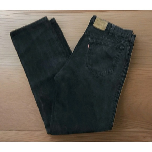 Vintage Levis 540 Jeans Mens 37x35 (tag 38) Black Relaxed Fit Made USA 90s Tall - Picture 2 of 12